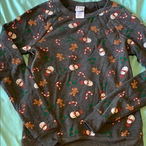 Christmas patterned grey sweater